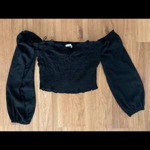 Abercrombie long sleeve off the shoulder top